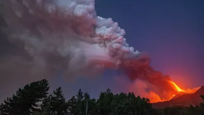 Извержение Ключевского вулкана на Камчатке  - фото и видео -  Апостроф