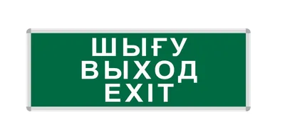 ПИКТОГРАММА "ШЫҒУ/ВЫХОД/EXIT" для LED ДБА EXIT 330x120 купить по лучшим  ценам от лидера на рынке электротехники | ТМ MEGALIGHT