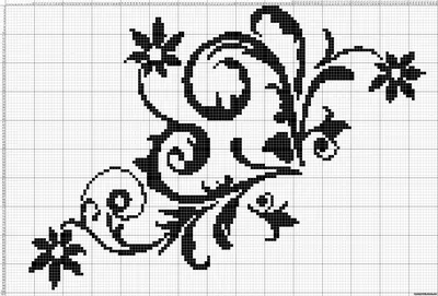 Схемы вышивки крестом (черно белые): силуэты, пары, цветы с контурами |  Вышивка которую я люблю | Постила