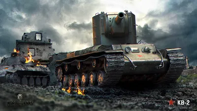 Pictures World of Tanks tank Russian KV-2 Games 1920x1080