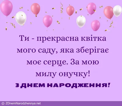 Вітальні картинки з Днем Народження внучці: анімаційні листівки, класичні  відкритки та музичні відео-привітання внучці на День народження українською  - Etnosoft