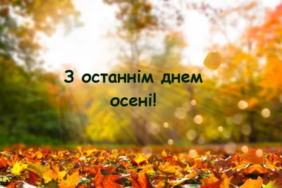 Картинки з останнім Днем осені 2022 - листівки та привітання на вайбер -  Телеграф