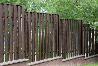 Забор из металлического штакетника двухстороннего длина 1500 | ООО "ПКФ"  ПРОФЛАЙН"