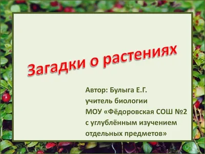 Небольшой тест "Загадки систематики: ботаника" | Пикабу