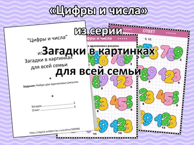 Цифры и числа”, из серии Загадки в картинках для всей семьи. - Any Age  Workbooks - скачать на Wildberries Цифровой | 25160