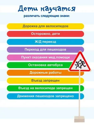 Набор Знаки дорожного движения / Большие, ПДД, в детский сад Фабрика  Краснокамская игрушка 34352061 купить в интернет-магазине Wildberries