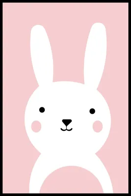 Декор для спальни девочек, зайчик, кролик, детская Настенная картина,  холст, Постер и печать, Акварельные Цветы, животные, розовые изображения  роз | AliExpress