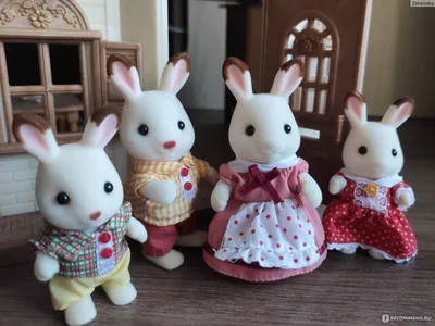 Sylvanian Families Набор семья шоколадных кроликов Epoch - «Набор зайчиков  от Sylvanian Families, мимишность которого зашкаливает. Подробный обзор +  видео» | отзывы