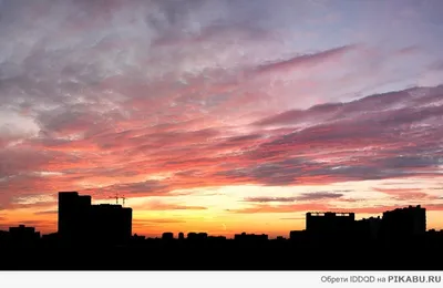 Закатное небо в городе городской закат эстетика розового заката закат без  обработки розовые облака | Закаты, Розовые облака, Облака
