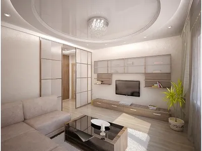 Дизайн интерьера зала от компании Графико в Туле. Фото работ.