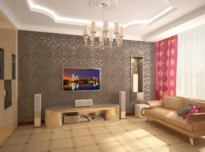 Дизайн интерьера зала в Тюмени