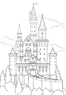 Замок для срисовки картинки