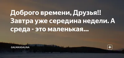 Доброго времени, Друзья!! Завтра уже середина недели. А среда - это  маленькая… | Удивительный мир живой природы. | Дзен