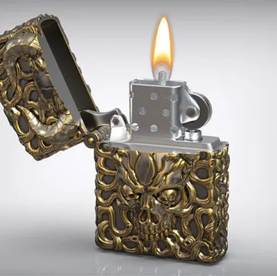 Чехол для зажигалки «Zippo» с черепом из серебра в интернет-магазине  Ярмарка Мастеров по цене 68500 ₽ – RYZDABY | Зажигалки, Москва - доставка  по России