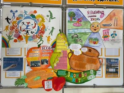 В гимназии прошёл конкурс плакатов "Мы за здоровый образ жизни!» | МБОУ  "Гимназия №6" г. Алатырь
