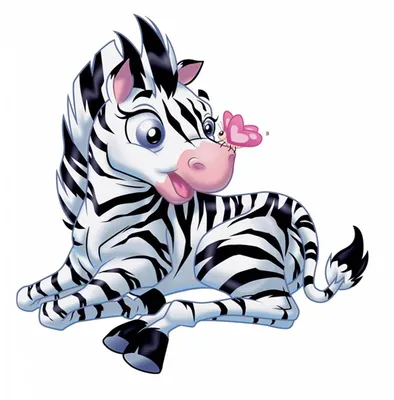 Красивая зебра — раскраска для детей. Распечатать бесплатно.