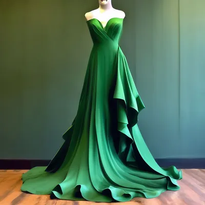 Женское зеленое платье с длинным рукавом И-23027-4 - купить недорого в  интернет магазине "OLLA", Украина.