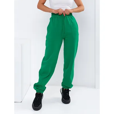 Яркие зеленые спортивные штаны на флисе - 61315/2 - цена, фото, описания,  отзывы покупателей | 
