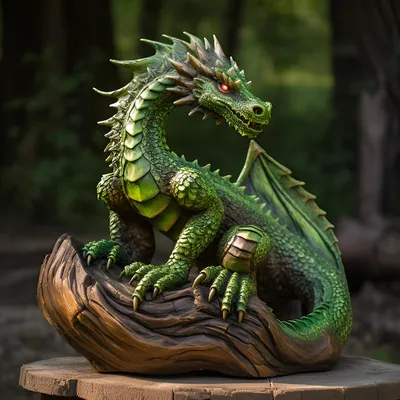 Зеленый дракон китайский дракон скопируйте космический баннер | Премиум Фото