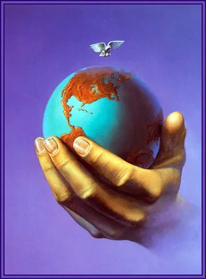 Скачать обои земной шар в руке, globe in hand разрешение 1920x1200 #66037