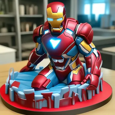 Торт "Железный человек" / Iron Man Cake - Я - ТОРТодел! - YouTube