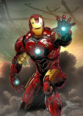 Картинка для торта "Железный человек (Iron Man)" - PT103839 печать на  сахарной пищевой бумаге