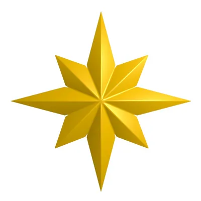 Полупрозрачно-желтая звезда ( P0072 )