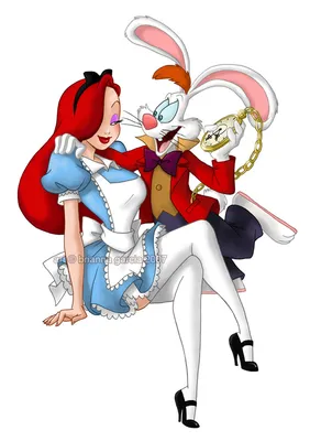 Jessica Rabbit and Roger Rabbit из…» — создано в Шедевруме