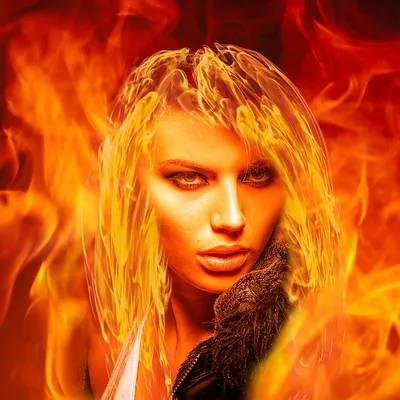 Фото Valkyrie Фантастика молодая женщина Огонь Волшебные 2800x2298