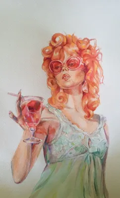 Картина по номерам Девушка с бокалом, Babylon, VP892 - описание, отзывы,  продажа | CultMall