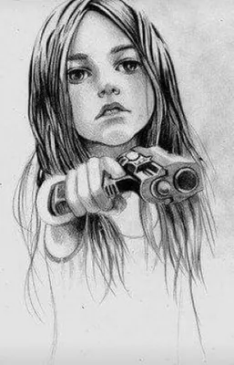 Женщина с оружием в матричном стиле на темном фоне :: Стоковая фотография  :: Pixel-Shot Studio