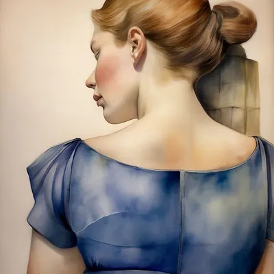 Картина Силуэт женской фигуры - Девушка со спины (ID#1380251714), цена:  1100 ₴, купить на 