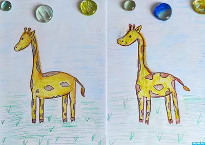 Рисунок жираф для детей - 64 фото