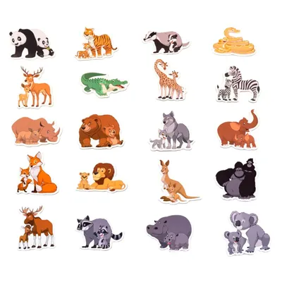 Картинки детеныши животных для детей | Детеныши животных, Картинки домашних  животных, Следы животных