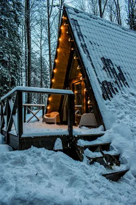 Фотографии зимнего домика в лесу. Зимний пейзаж. Photos of a winter house  in the fores. | Пейзажи, Фотографии, Лес