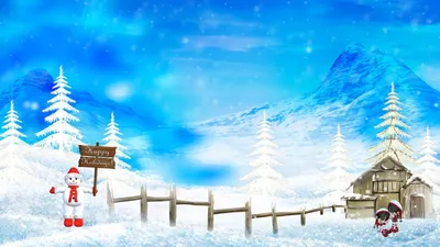 Обои на рабочий стол: Снег, Зима, Деревья, Ночь, Пейзаж - скачать картинку  на ПК бесплатно № 27328