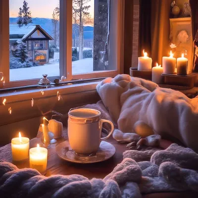 Зима тепло дома уют красивая …» — создано в Шедевруме
