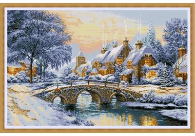 Painting Winter fairytale | Winter snow painting
