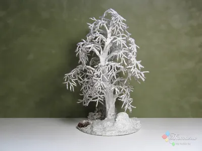 Зимнее дерево из бисера, мастер класс | Творческая мастерская «Натали»