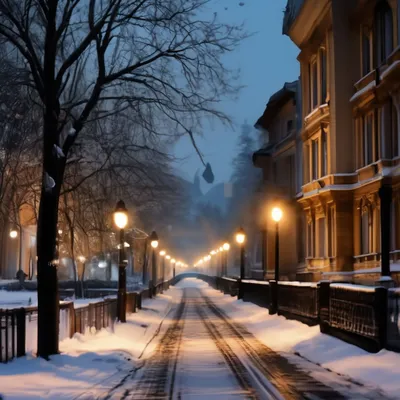 Фото Германия Башня Bautzen Зима замок Вечер город