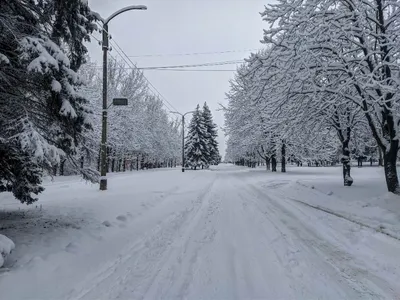 Зимний городской пейзаж - фото зимнего города Энгельса