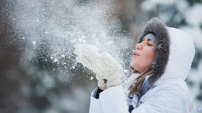 Зимние фото девушек