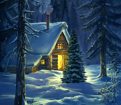 Картинка Олени Рождество ели Зима Елка Природа снегу Шарики