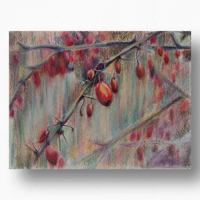Новогодняя свисающая ветвь с ягодами "Зимние ягоды" красно-белый цвет 140  см (ID#1493209188), цена:  ₴, купить на 