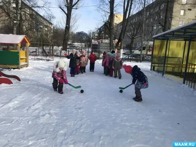 Зимние игры на улице в детском саду