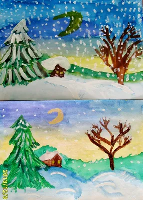 Необычное рисование пальчиковыми кисточками «Рисуем зимний лес» для детей  от 2 до 6 лет | Оренбургский областной музей изобразительных искусств