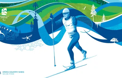 Обои стиль, спорт, Ванкувер, vancouver 2010, олимпиада 2010, олимпийские  игры, зимние виды спорта, cross country skiing картинки на рабочий стол,  раздел спорт - скачать