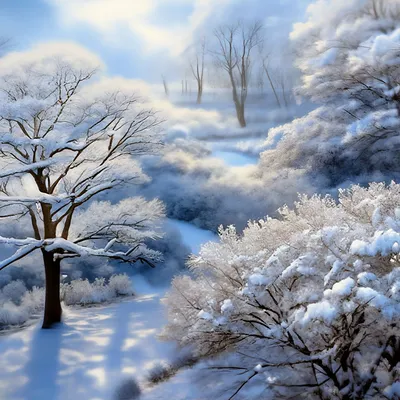 Зимний дуб - 62 фото