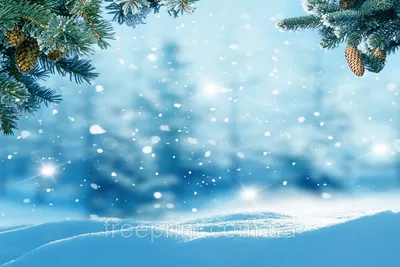 Красивый зимний новогодний фон - 62 фото