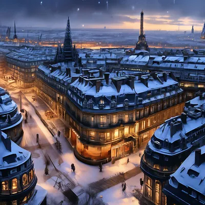 Зимний Париж гипердетализация 4к, …» — создано в Шедевруме